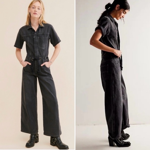 WE THE FREE Edison Wide-Leg Coverall Jumpsuit Streetwear Baggy Scandi XL - Picture 10 of 16